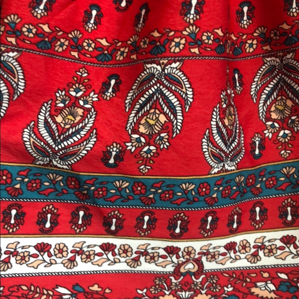 (Sold) Band of Gypsies Red Bustier Fit & Flare Dr - Picture 6 of 8